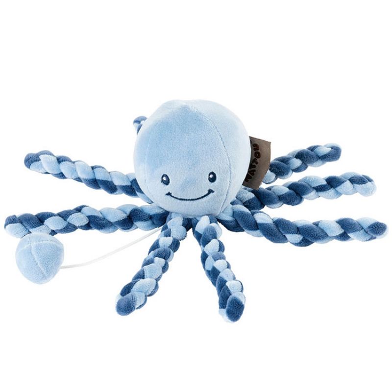 Pieuvre musicale bleue (23 cm) Nattou
