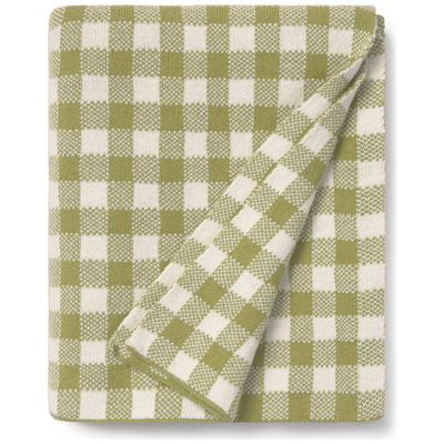 Couverture bébé tricotée Vichy Matcha (80 x 100 cm) Lorena Canals