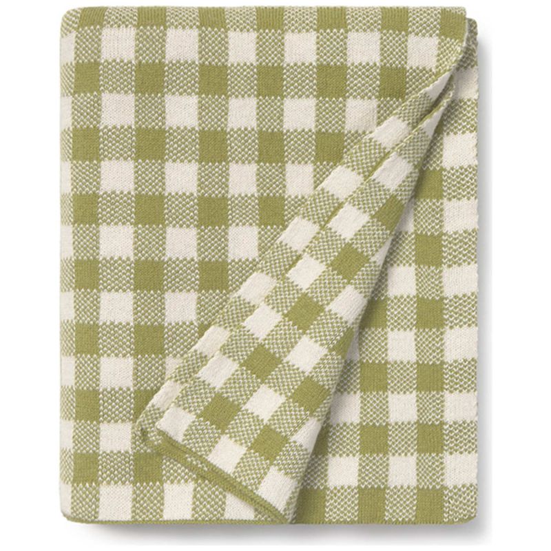 Couverture bébé tricotée Vichy Matcha (80 x 100 cm) Lorena Canals Produit 1