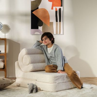 Chauffeuse Flipster Cream White molletonné