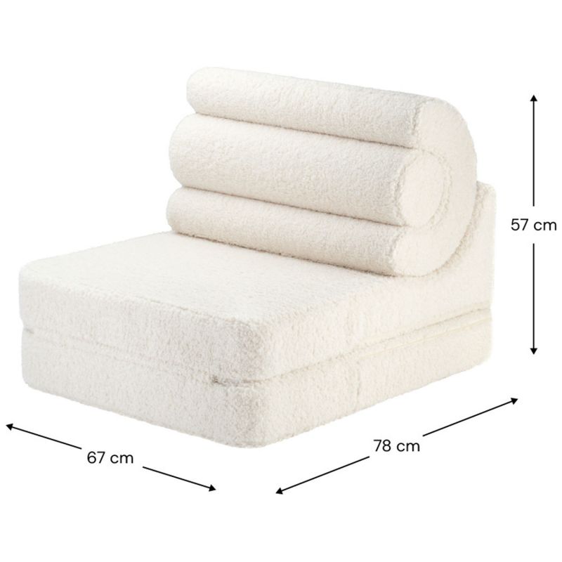 Chauffeuse Flipster Cream White molletonné Wigiwama Produit 4