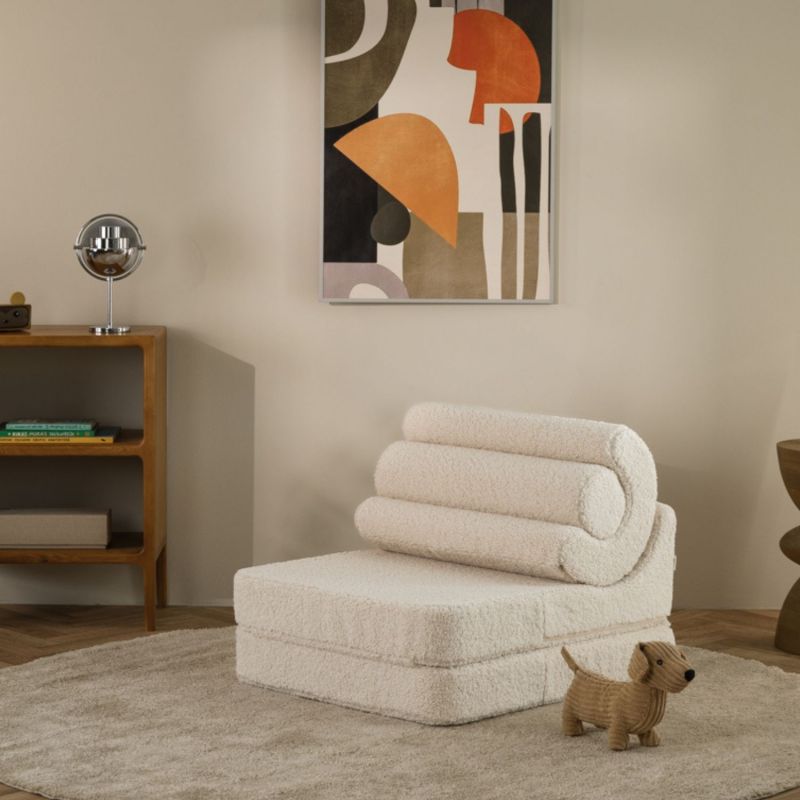 Chauffeuse Flipster Cream White molletonné Wigiwama Ambiance 5