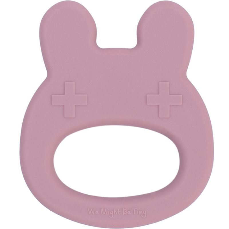 Anneau de dentition en silicone lapin dusty rose We Might Be Tiny