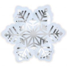 Whaline Lot de 80 serviettes en papier jetables pour Noël, Nouvel An et  fêtes Motifs de flocons de neige Argenté Bleu marine/blanc 16,5 x 16,5 cm :  : Cuisine et Maison