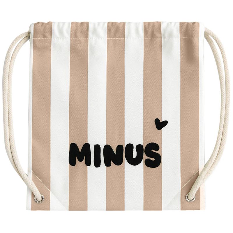 Sac à ficelles enfant rayures rose Zakuw Produit 1