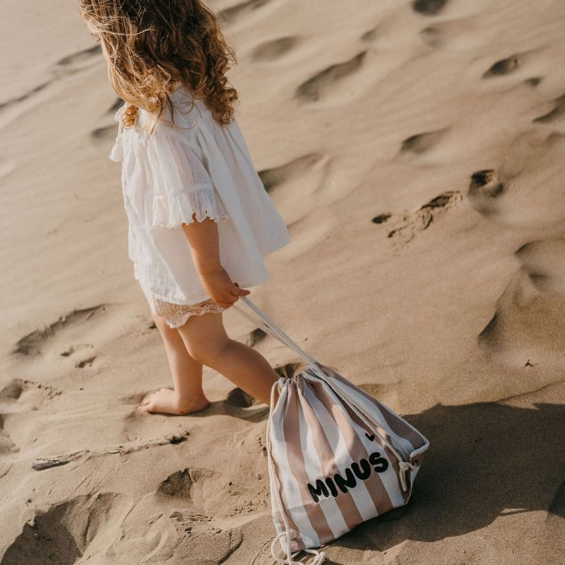 Sac à ficelles enfant rayures rose Zakuw Ambiance 6