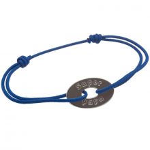 Bracelet cordon Super Papa (argent 925°)  par Petits trésors