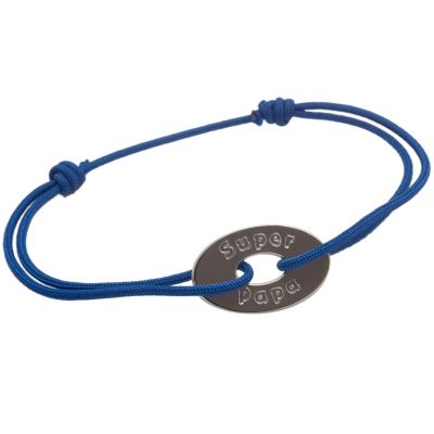 Bracelet cordon Super Papa (argent 925°) Petits trésors