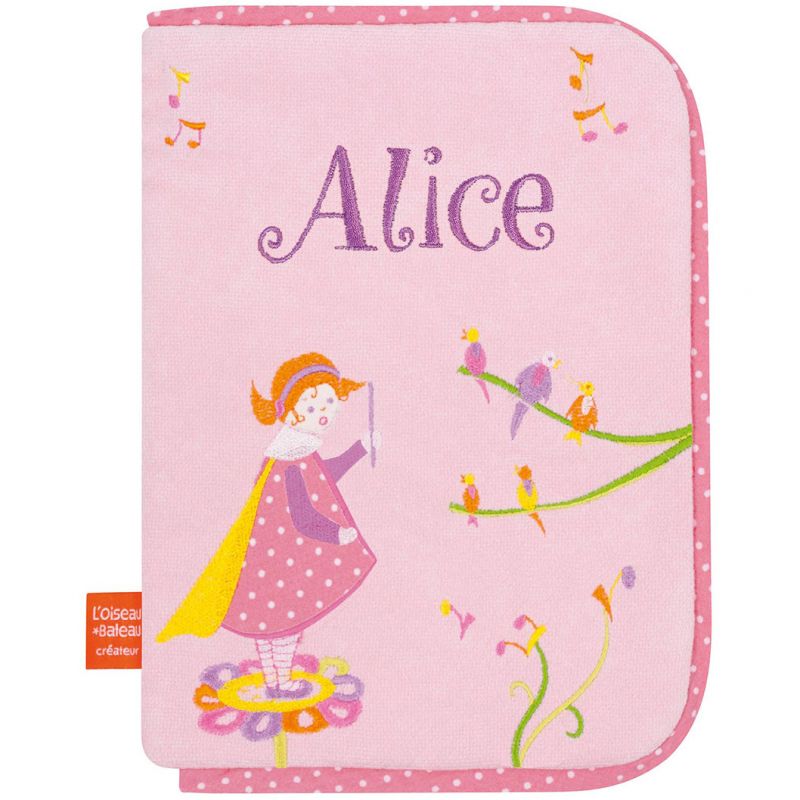 Protège carnet de santé Fillette aux oiseaux (personnalisable) L'oiseau bateau