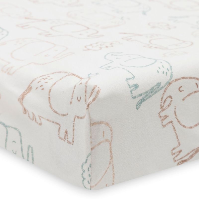Housse matelas à langer en jersey Elephant Tales (50 x 70 cm) Jollein Produit 1