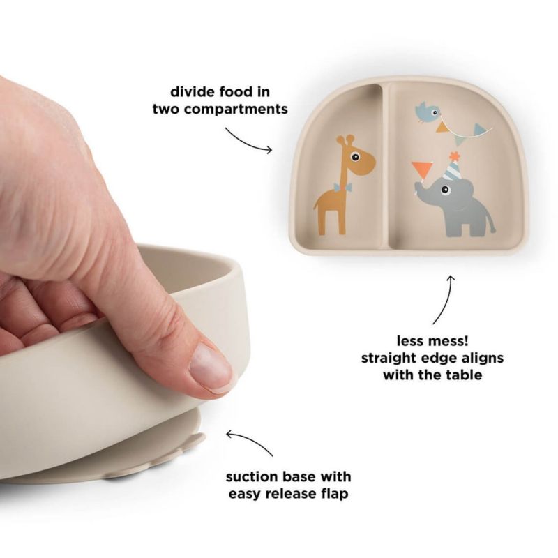 Bol à compartiments ventouse Celebration Sable Done by Deer Produit 3