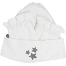 Set bonnet et moufles de naissance en coton bio Etoile  par Kadolis