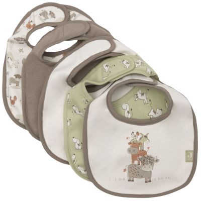 Lot de 5 bavoirs imperméables Barn Buddies Jollein
