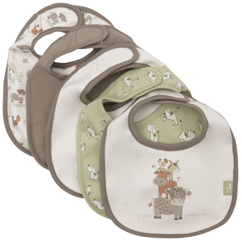 Lot de 5 bavoirs imperméables Barn Buddies Jollein Produit 1