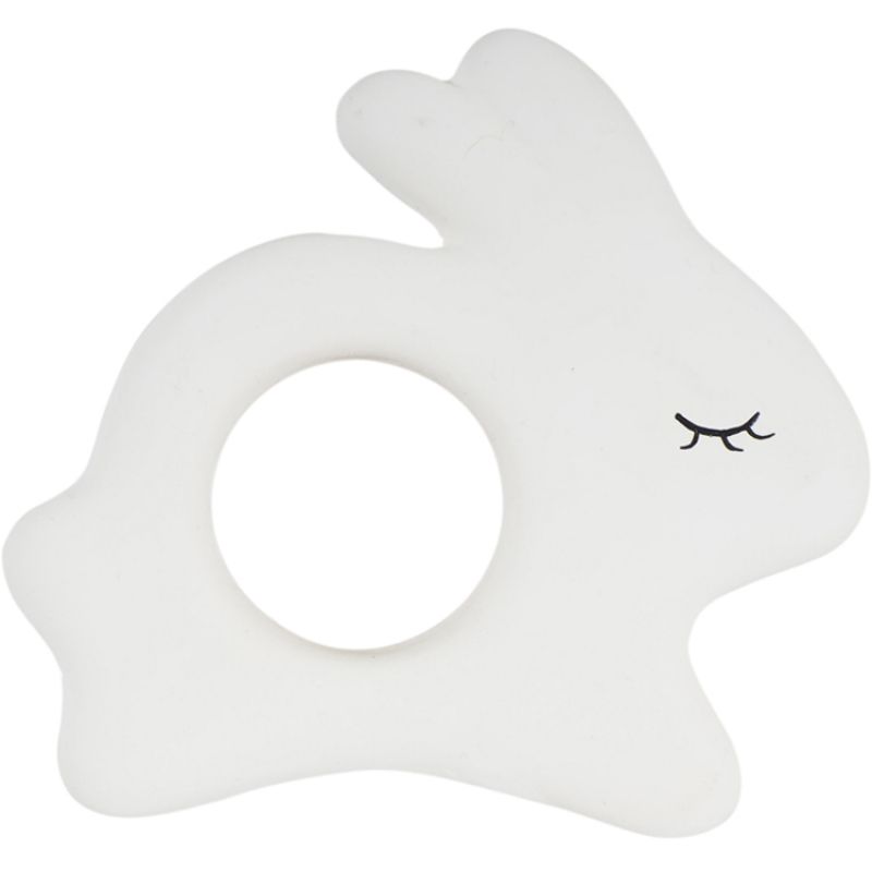 Jouet de dentition en caoutchouc Lapin blanc Kikadu
