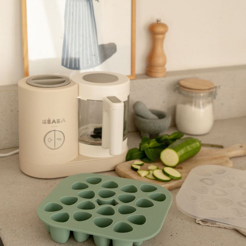 Moule en silicone mini multiportions Vert sauge (20x35 cm) Béaba Ambiance 4