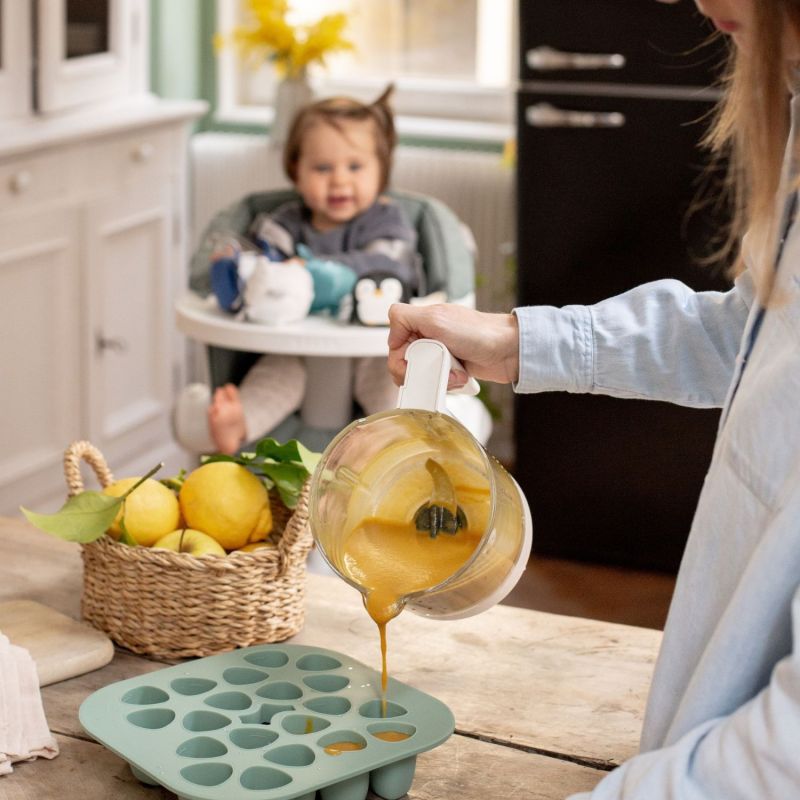 Moule en silicone mini multiportions Vert sauge (20x35 cm) Béaba Ambiance 5