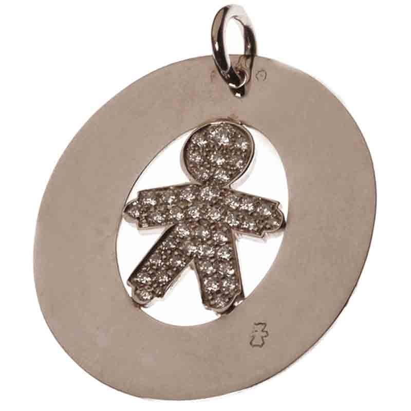 Médaille Bulle empierrée motif au choix (30mm) Loupidou