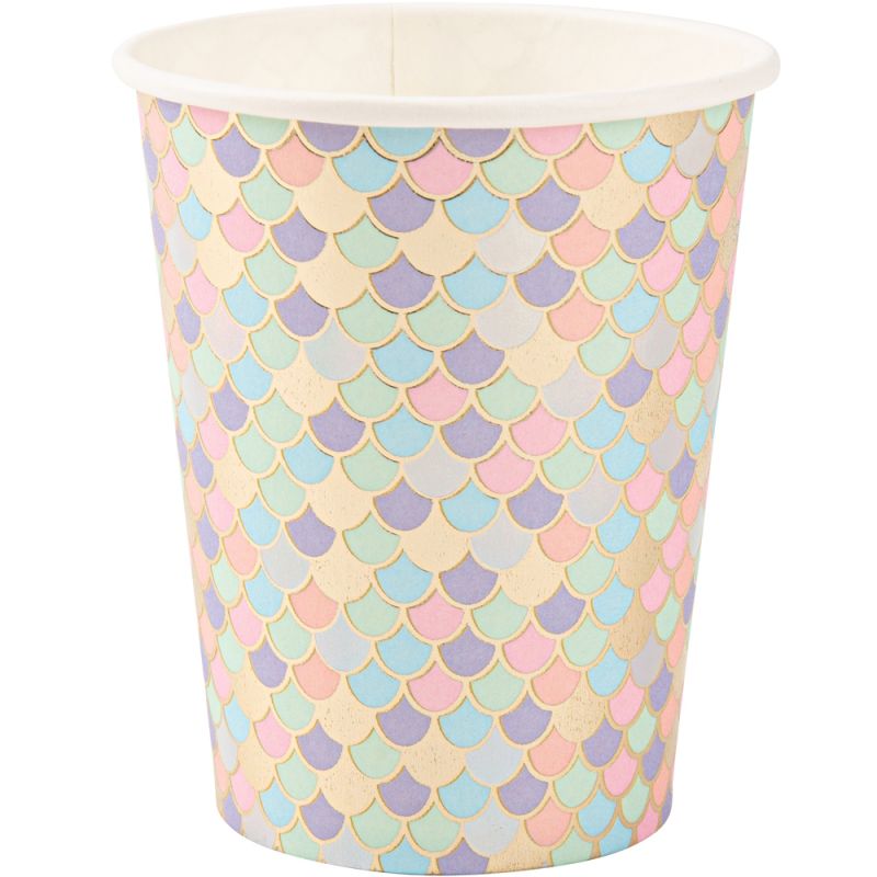 Lot de 8 gobelets Sirène Iridescent (255 ml) Arty Fêtes Factory