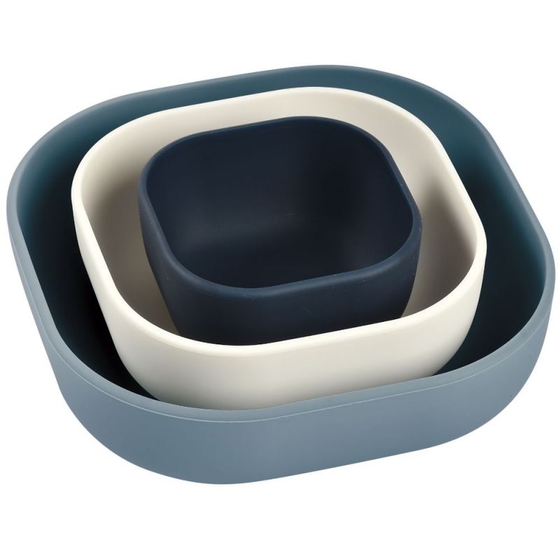 Lot de 3 bols silicone gigogne night-cotton-baltic Béaba