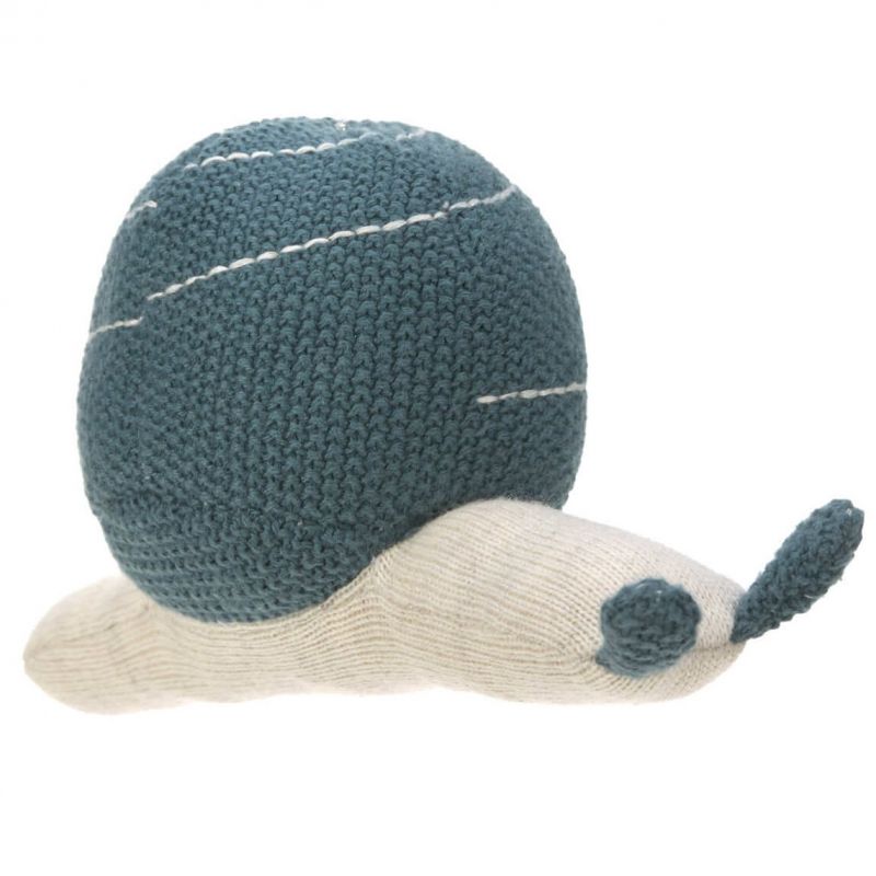 Hochet tricoté escargot bleu Garden Explorer (17,5 cm) Lässig