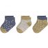 Lot de 3 paires de chaussettes bébé en coton bio bleu et curry (pointure 19-22) - Lässig