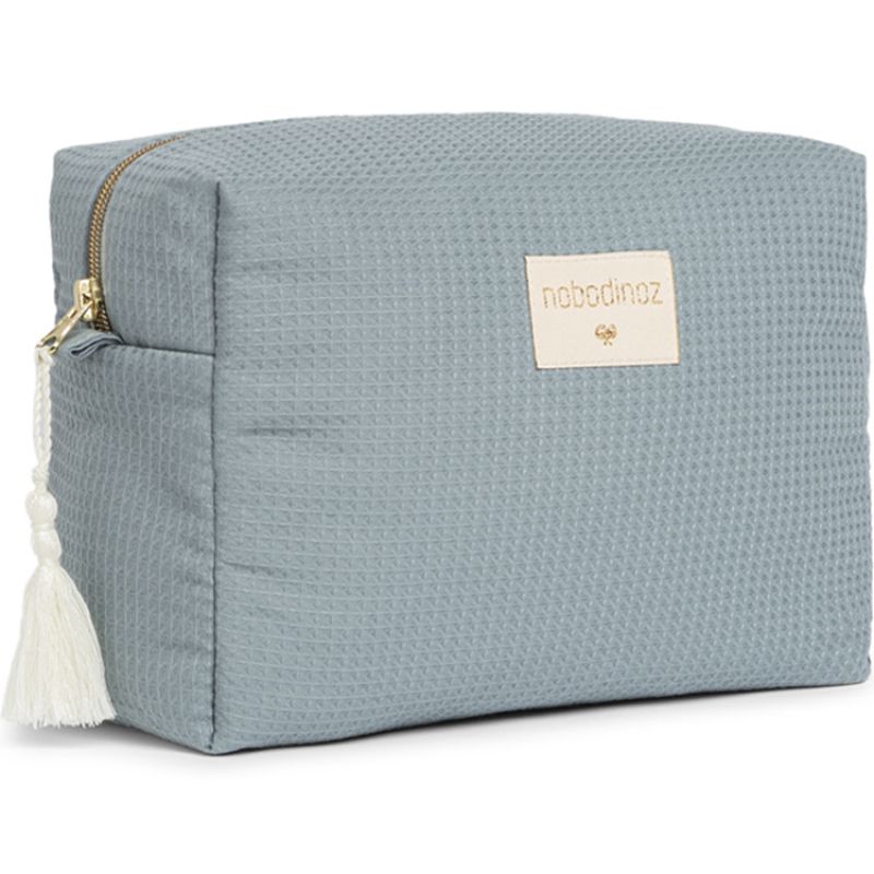 Trousse de toilette nid d'abeille Diva Stone Blue Nobodinoz