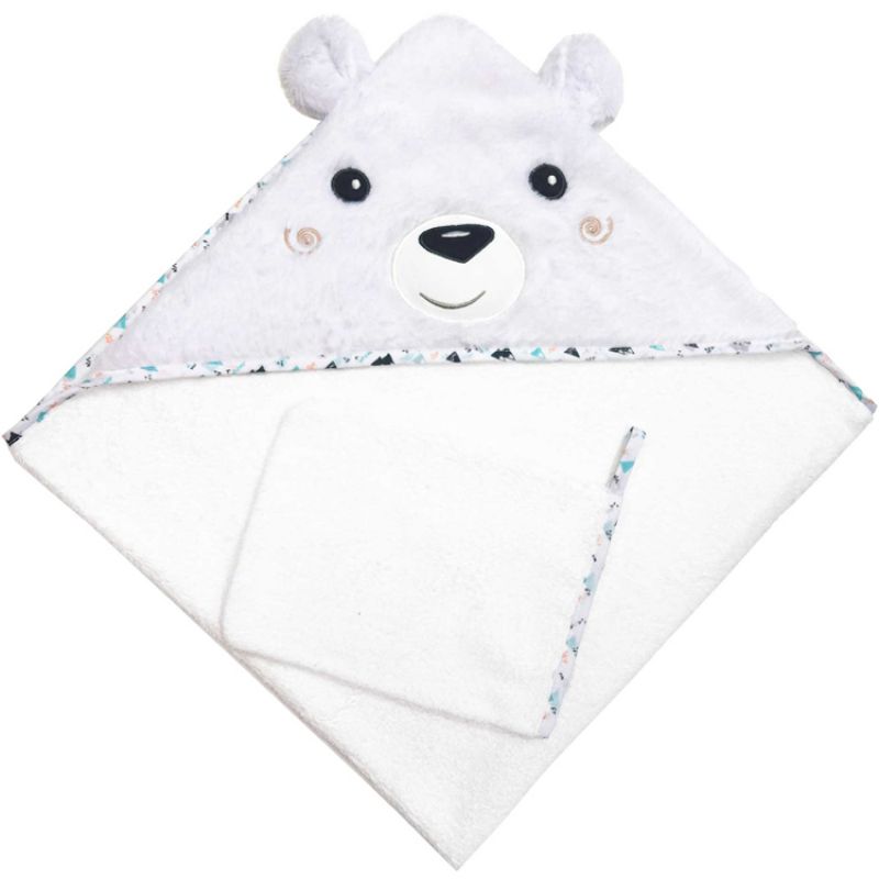 Cape de bain + gant Boréale (75 x 75 cm) Domiva