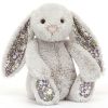 Peluche Bashful Lapin en fleurs Gris (31 cm)  par Jellycat