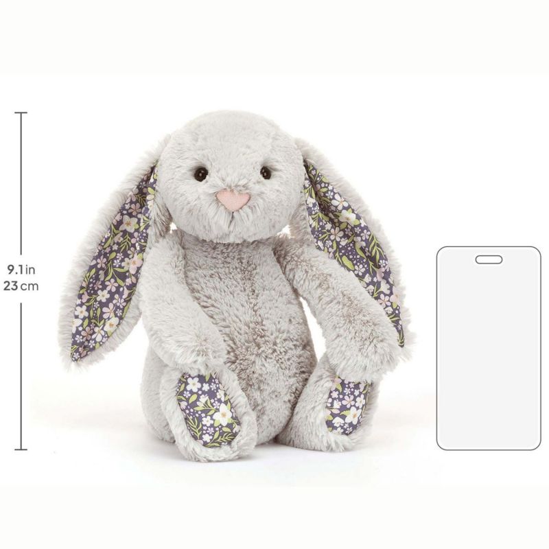 Peluche Bashful Lapin en fleurs Gris (31 cm) Jellycat Produit 5