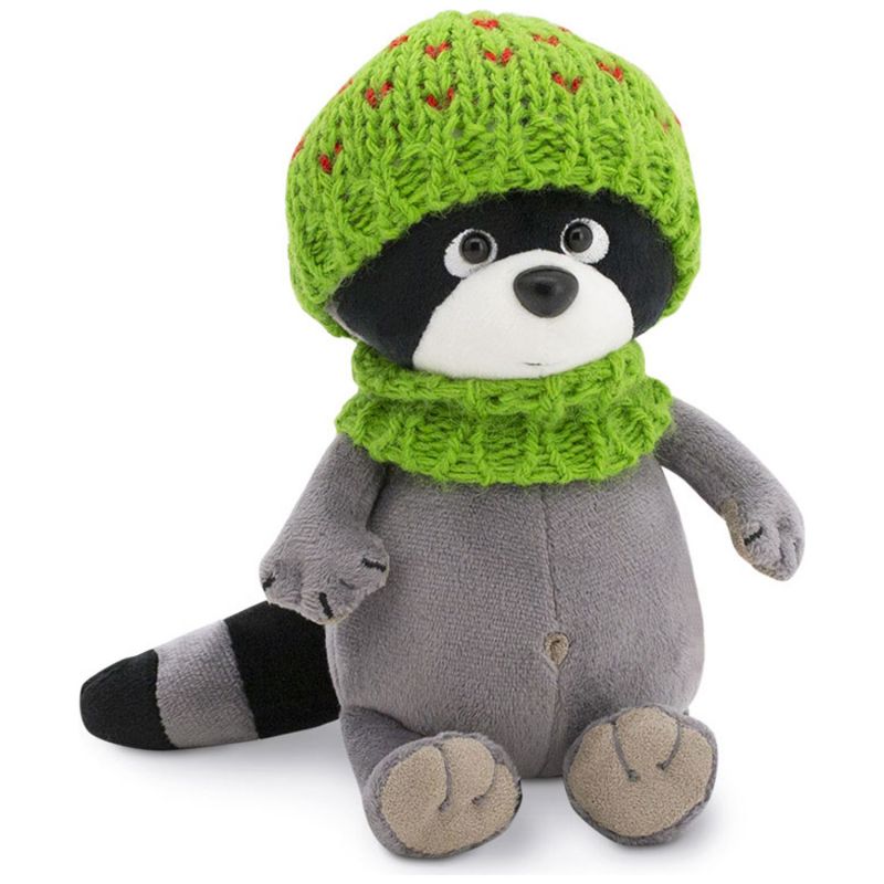 Raton laveur avec bonnet vert Denny (15 cm assis) Orange Toys Produit 1