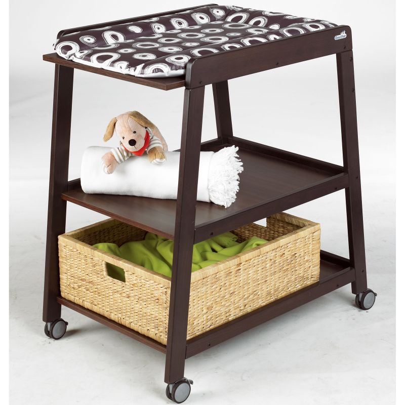 Table à langer en bois Wilma marron foncé (hauteur 87,5 cm) Geuther
