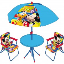Ensemble table et chaises avec parasol Mickey (4 pièces)  par Room Studio