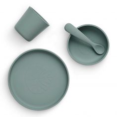 Ensemble d'ustensile vaisselle repas pour bébé silicone 8 pces – Petit  Balthazar