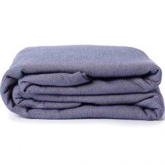 Echarpe de portage tissée en coton bio bleu cobalt (4,60 m) - NeoBulle