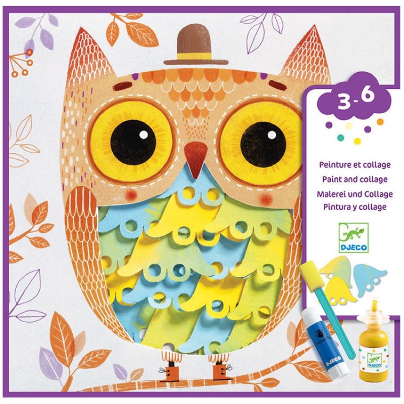 Atelier de peinture et collage Oh, c'est chouette ! Djeco