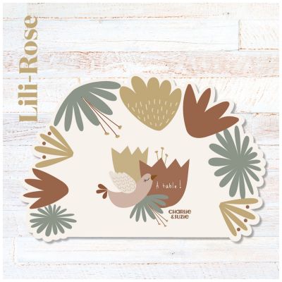 Set de table Fleurs Lili Rose personnalisable