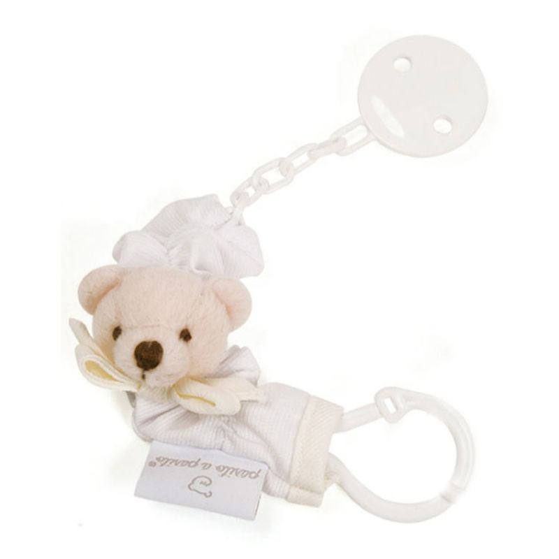 Attache sucette ours beige  Pasito a pasito