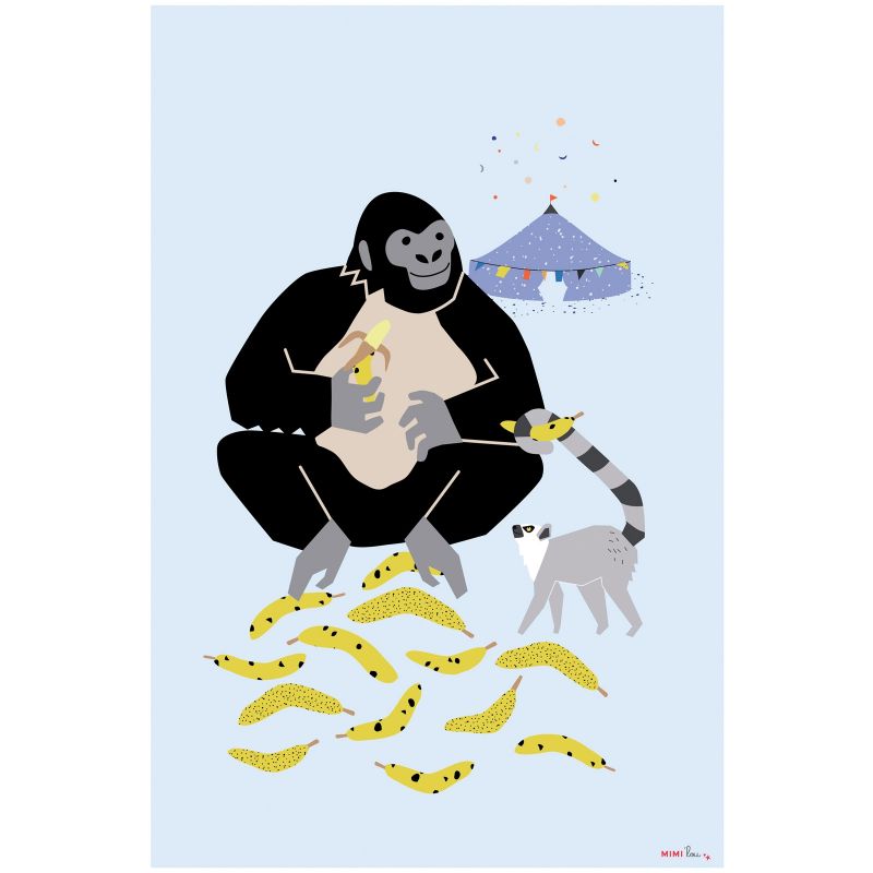 Grande affiche Gorille (60 x 40 cm) Mimi'lou