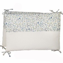 Tour de lit en percale de coton Liberty Alice bleu (40 x 180 cm)  par Luciole et Cie
