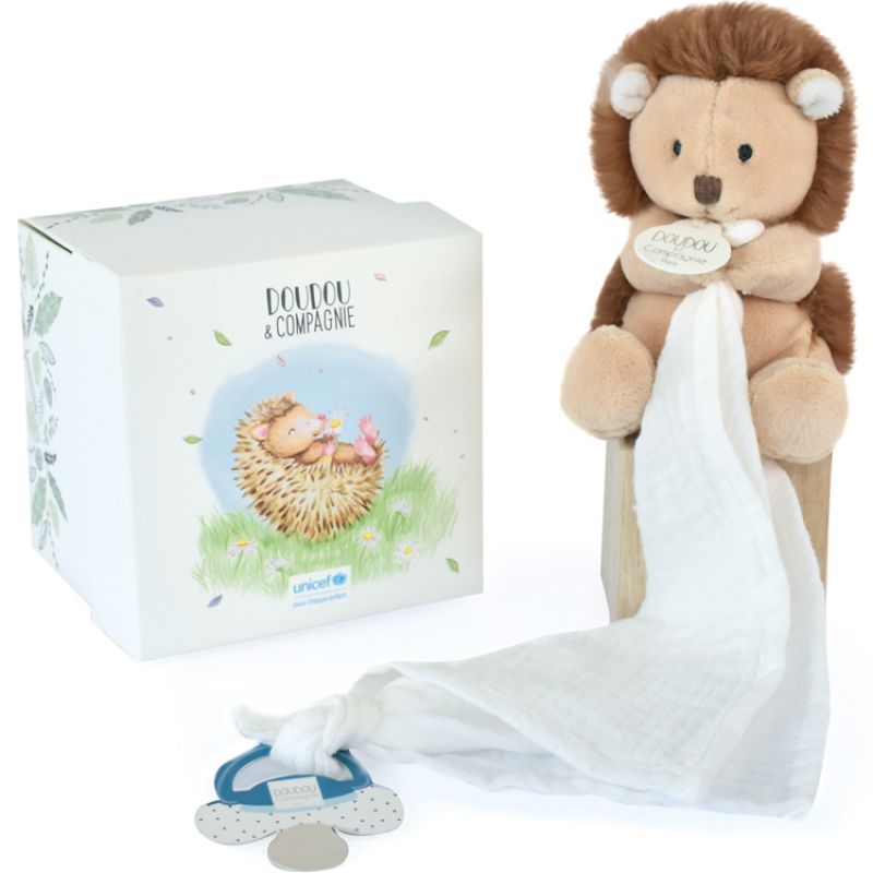 Doudou attache sucette Hérisson Doudou et Compagnie