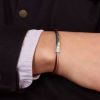 Bracelet papa cuir et câble Marron (personnalisable) Petits trésors Ambiance 2