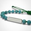 Bracelet Maracas perles (or blanc 750° et turquoise)  par Mikado
