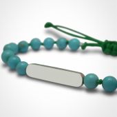 Bracelet Maracas perles (or blanc 750° et turquoise)