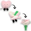 Peluche Les Flipetz I love you Cœur-Fleur Rose Les Déglingos Produit 4