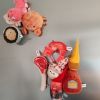 Porte-clé peluche Barbecue Côtelette (8 cm) Bazuuyu Ambiance 4