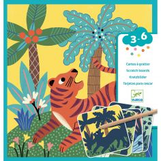 Cartes à gratter pour les petits Grosses bêtes - Djeco