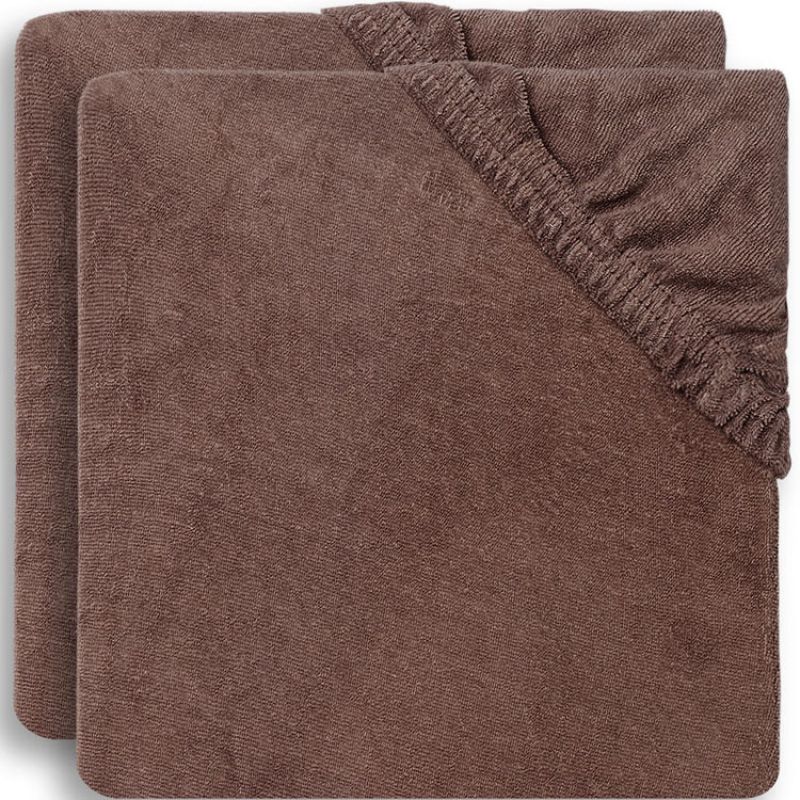 Lot de 2 housses de matelas à langer en éponge marrons (50 x 70 cm) Jollein