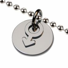 Collier sur chaîne boule I am Garçon (argent 925°)  par Mikado