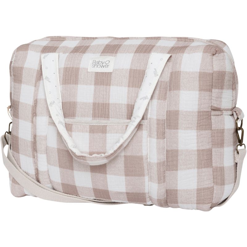 Sac de maternité Camila Vichy Caramel Babyshower Produit 1 grande taille